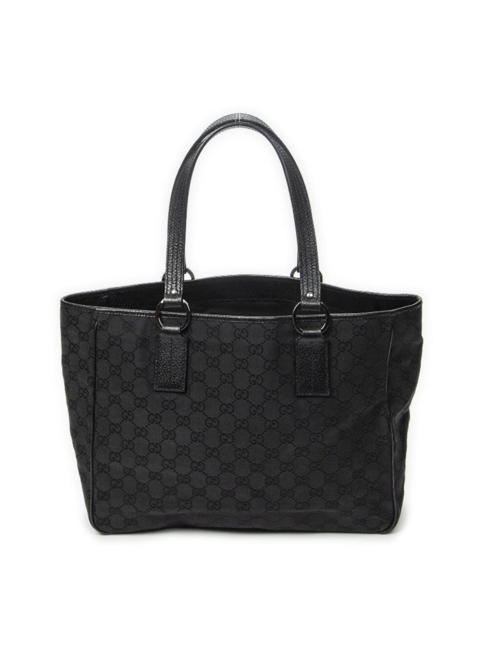 Gucci Shoulder Tote Bag Black GG Canvas